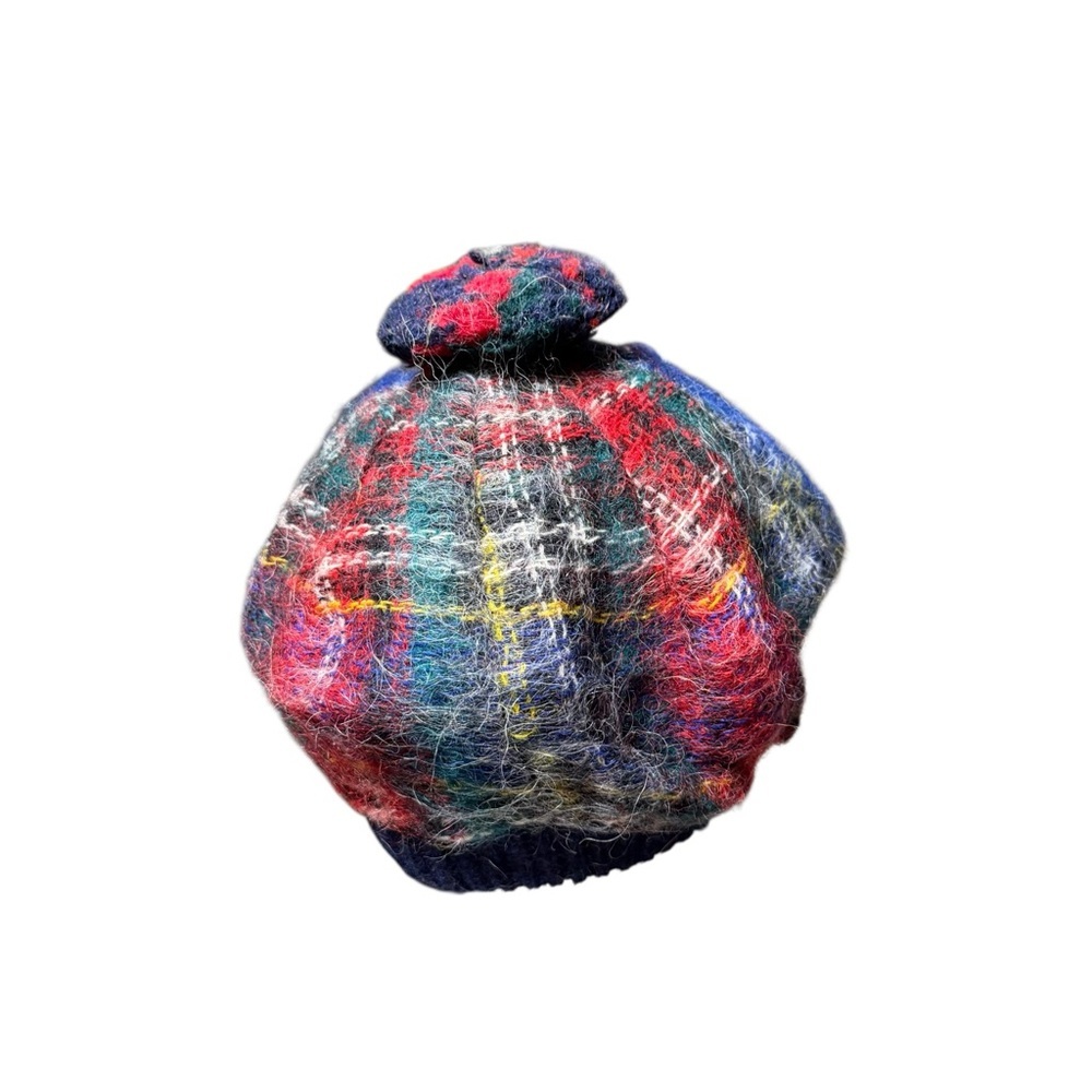 Handcrafted in Scotland Plaid Wool Scarf and Beret - Picture 7 of 11